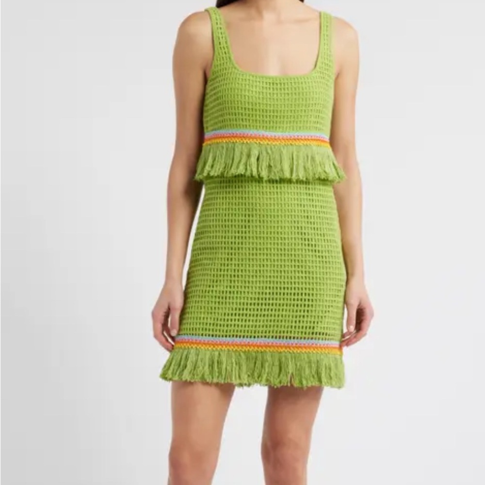 SAYLOR Talulla Fringe Trim Minidress